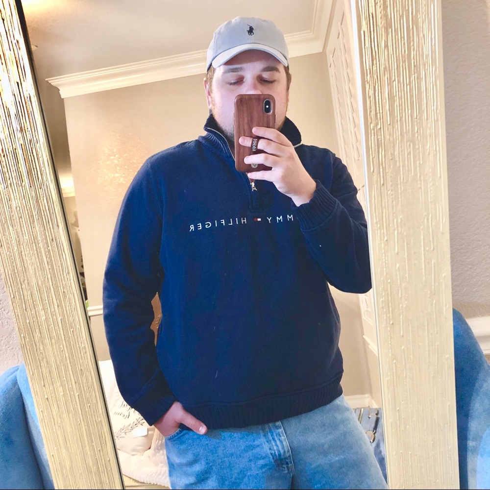 Men’s Vintage Tommy Hilfiger half zip sweater